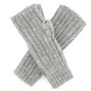 Light grey Alpaca long Mittens