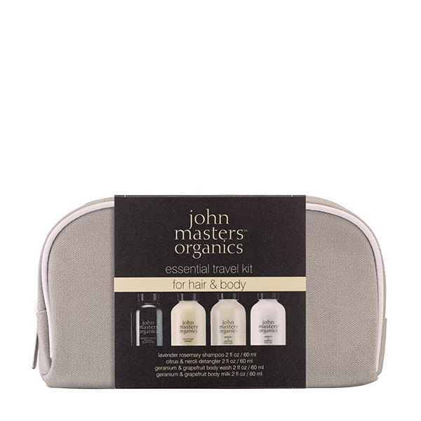 Organic hair and body care travel kit John Masters Organics