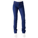 Jeans Regular taille mi-haute "18h" Brut brown