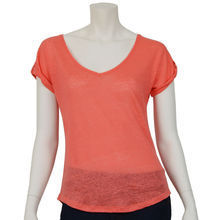Linen coral Cina T-shirt