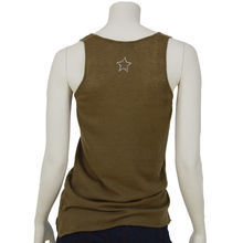 Star dust cashmere tank top with star cristals