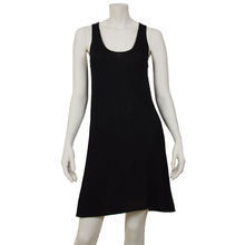 Black cashmere sleeveless dress