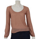 Pull col rond Nobo en cachemire rose
