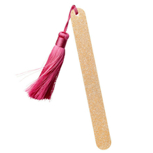 Kure Bazaar - Gold nail file with pink pompom