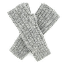 Light grey Alpaca long Mittens