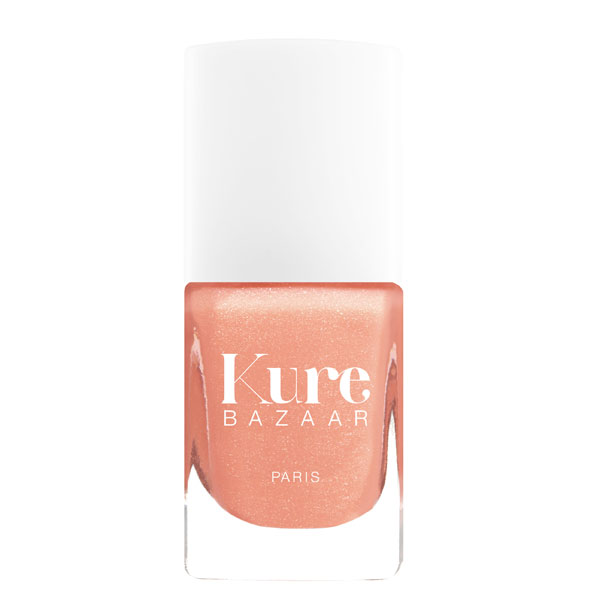 Pearlised coral natural nail polish Lychee by Kure Bazaar