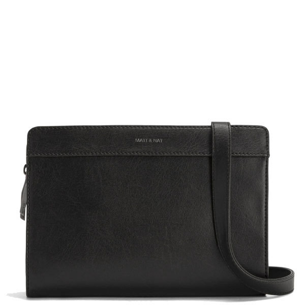 vegan black crossbody bag