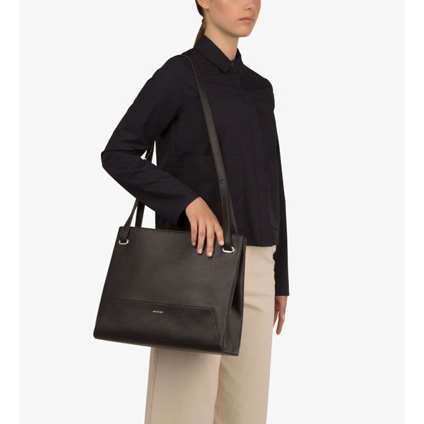 Black Vegan Lady Shoulder Bag Berlin Matt Nat