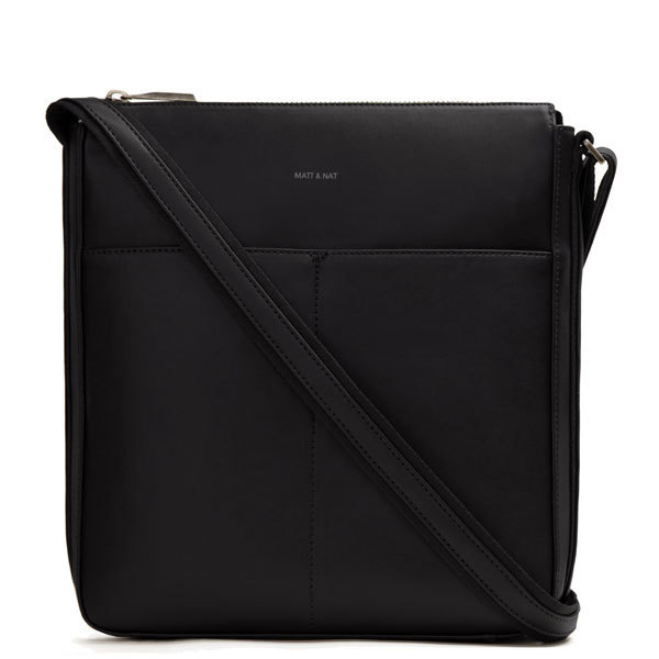 Black vegan messenger bag for man Santos Matt Nat
