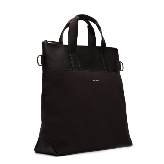 Black vegan canvas tote bag Maple Matt Nat