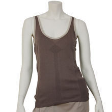 Taupe knitt tank top Kami - Taupe organic cotton knitt tank top