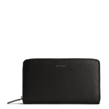 Central wallet - Black Matt & Nat - Central black vegan wallet