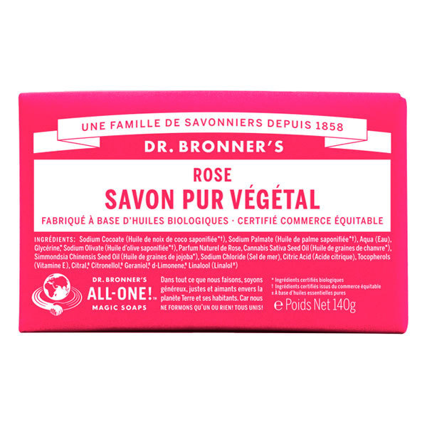 Dr. Bronner - Rose Pure-Castile bar soap
