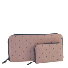 Wallet "Alceste" (S-L) - Vintage pink & Dots La Vie devant Soie - Wallet "Alceste" (S-L) - Vintage pink & dots