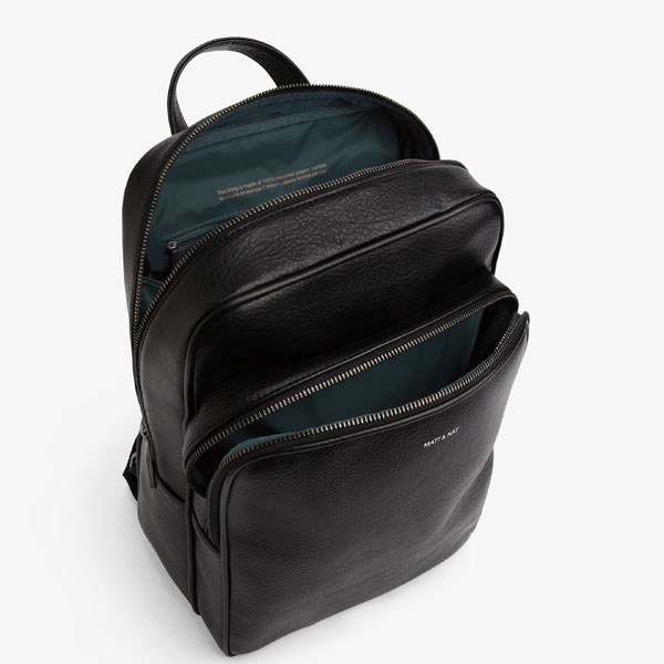 Black vegan laptop backpack Sydney Matt Nat