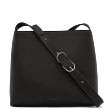 Minty messenger bag - Black Matt & Nat - Minty black vegan shoulder bag