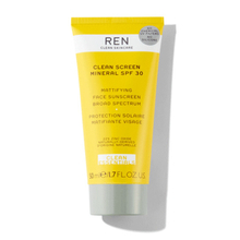 Mattifying face sunscreen SPF30 REN - Mattifying natural face sunscreen SPF30