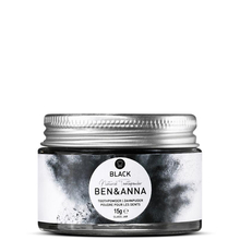 Black - Toothpowder with charcoal Ben & Anna - Black toothpowder
