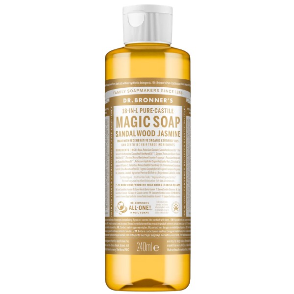 Dr. Bronner - Sandalwood Jasmine Pure-Castile natural Liquid Soap Dr. Bronner - Sandalwood Jasmine Pure-Castile natural Liquid Soap