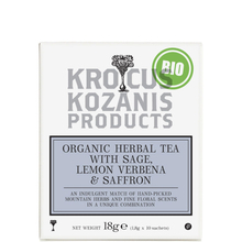 Herbal tea with Sage, Lemon & Greek Saffron Krocus Kozanis - Organic herbal tea with Sage, Lemon & Greek Saffron
