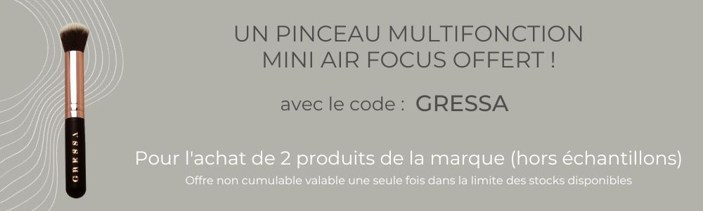 Pinceau offert cadeau code promo maquillage Gressa Skin